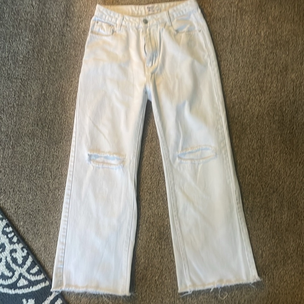 Princess Polly CC Hammer wide leg white jeans - Picture 3 of 8